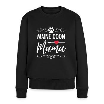 Maine Coon Chat Maman Maine Coon Maman - Pull Premium bio Femme - noir - Devant - Julia (174cm)