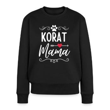 Korat Cat Mama Korat Maman - Pull Premium bio Femme - noir - Devant - Julia (174cm)
