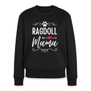 Ragdoll Katze Mama Ragdoll Mom - Frauen Premium Bio Pullover - Schwarz - Vorne - Julia (174cm)