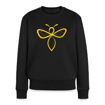 Protégeons les abeilles - Pull Premium bio Femme - noir - Devant - Julia (174cm)