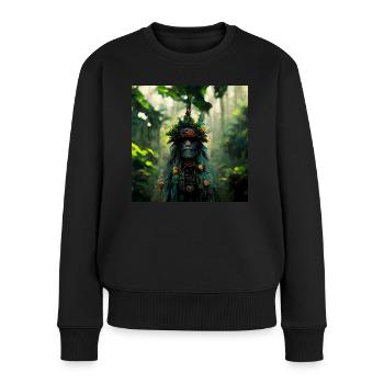 Schamene im Dschungel - Frauen Premium Bio Pullover - Schwarz - Vorne - Julia (174cm)