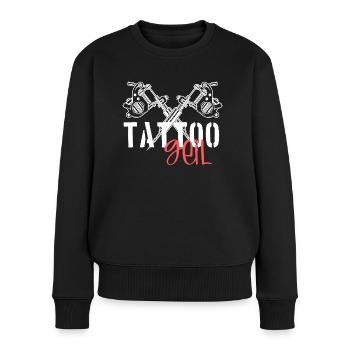 Tattoogeil - Frauen Premium Bio Pullover - Schwarz - Vorne - Julia (174cm)