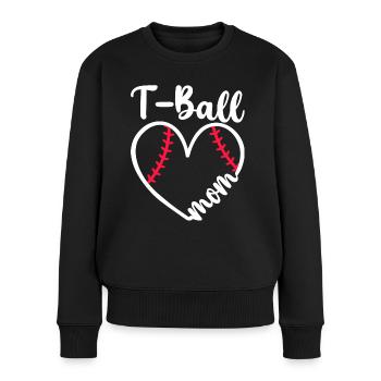 Maman Joueuse De T-Ball Fan De Baseball - Pull Premium bio Femme - noir - Devant - Julia (174cm)