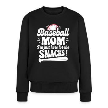Humor Mom Baseball Supporter - Women's Premium Organic Jumper - black - Front - Julia (174cm)