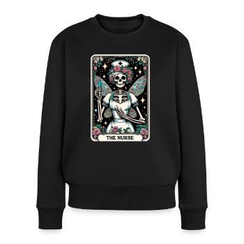 Skeleton Card Woman Nurse - Women's Premium Organic Jumper - black - Front - Julia (174cm)