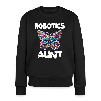 Butterfly Robotic Robot Aunt - Women's Premium Organic Jumper - black - Front - Julia (174cm)
