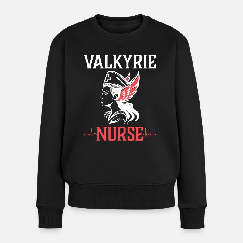 Femme Viking Infirmière Valkyrie - Pull Premium bio Femme - noir