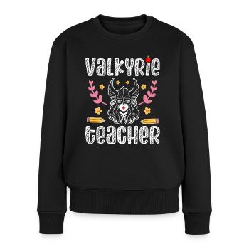 Femme Viking Enseignante Valkyrie - Pull Premium bio Femme - noir - Devant - Julia (174cm)