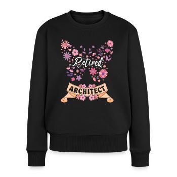 Pensionierte Architektin im Ruhestand - Frauen Premium Bio Pullover - Schwarz - Vorne - Julia (174cm)
