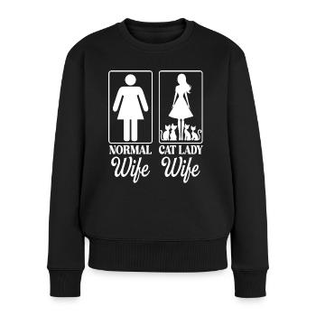 Épouse Adore Chats Nouveauté Chat Femme - Pull Premium bio Femme - noir - Devant - Julia (174cm)