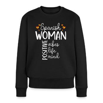 Fille Positive Femme Espagnole - Pull Premium bio Femme - noir - Devant - Julia (174cm)