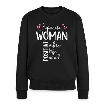 Fille Positive Femme Japonaise - Pull Premium bio Femme - noir - Devant - Julia (174cm)