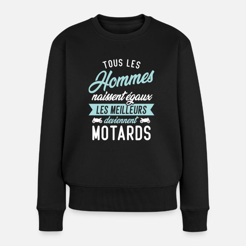 Les meilleurs hommes deviennent Motards Cadeau - Pull Premium bio Femme - noir