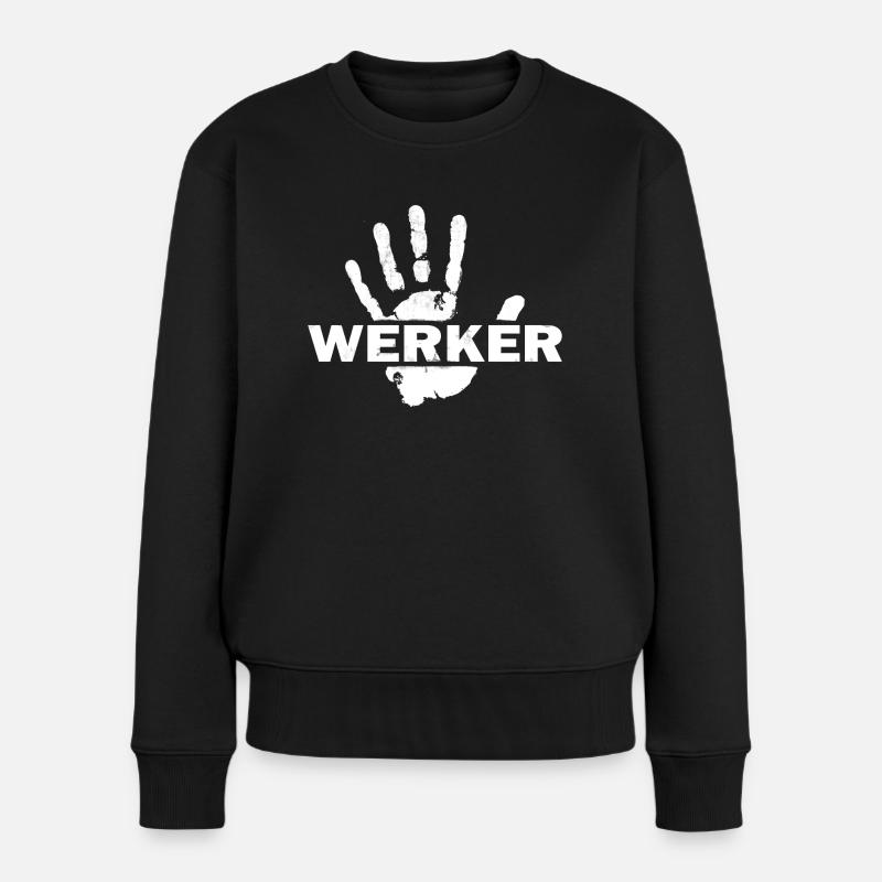 Handwerker - Frauen Premium Bio Pullover - Schwarz