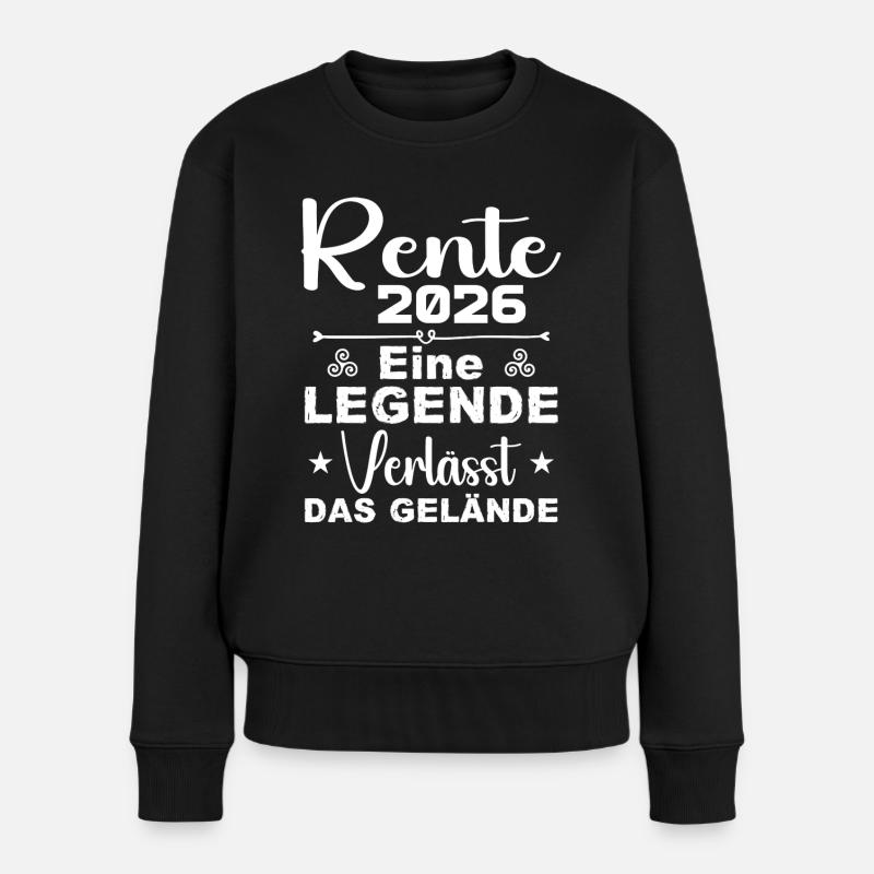 Rente 2026 - Eine Legende Verlässt Das Gelände - Frauen Premium Bio Pullover - Schwarz