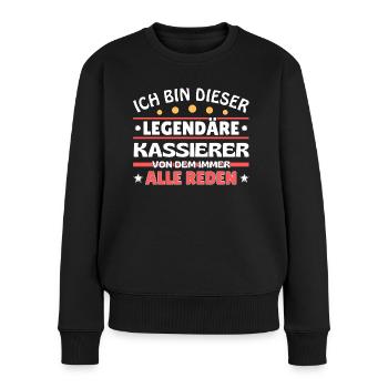 Ich bin dieser legendäre Kassierer - Frauen Premium Bio Pullover - Schwarz - Vorne - Julia (174cm)