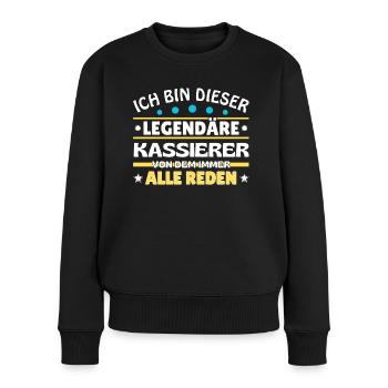 Ich bin dieser legendäre Kassierer - Frauen Premium Bio Pullover - Schwarz - Vorne - Julia (174cm)