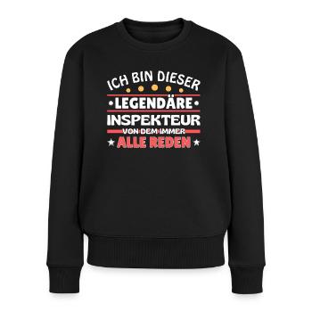 Je suis cet inspecteur légendaire - Pull Premium bio Femme - noir - Devant - Julia (174cm)