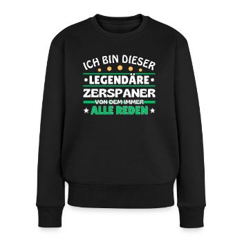 Je suis ce machiniste légendaire - Pull Premium bio Femme - noir - Devant - Julia (174cm)
