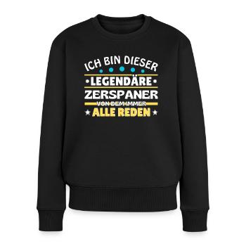 Je suis ce machiniste légendaire - Pull Premium bio Femme - noir - Devant - Julia (174cm)