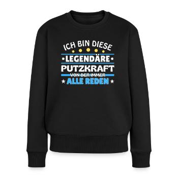 I'm this legendary cleaner - Women's Premium Organic Jumper - black - Front - Julia (174cm)