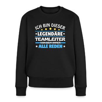 Ich bin dieser legendäre Therapeut - Frauen Premium Bio Pullover - Schwarz - Vorne - Julia (174cm)