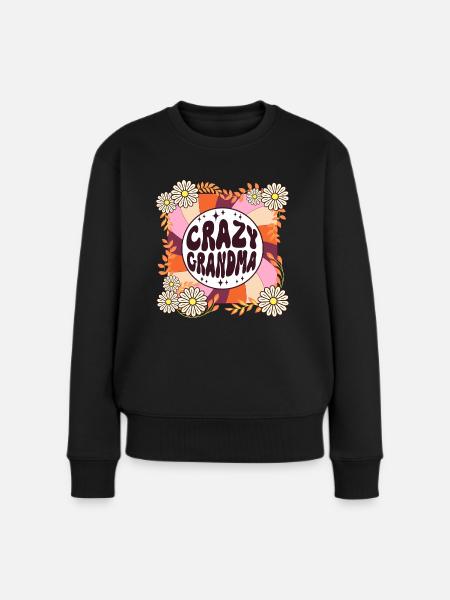 Cadeau Humour Thème Rétro Pour Femme Mamie - Pull Premium bio Femme - noir