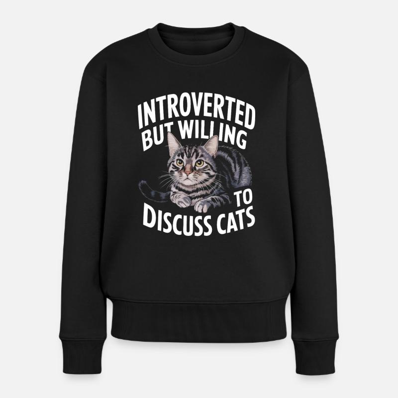 Introvertierter asozialer introvertierter - Frauen Premium Bio Pullover - Schwarz