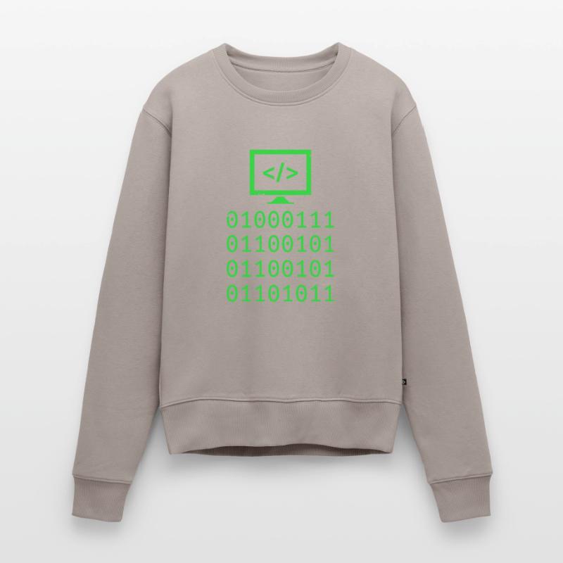 Programmieren von Binary Code Coding Gift Frauen Premium Bio Pullover
