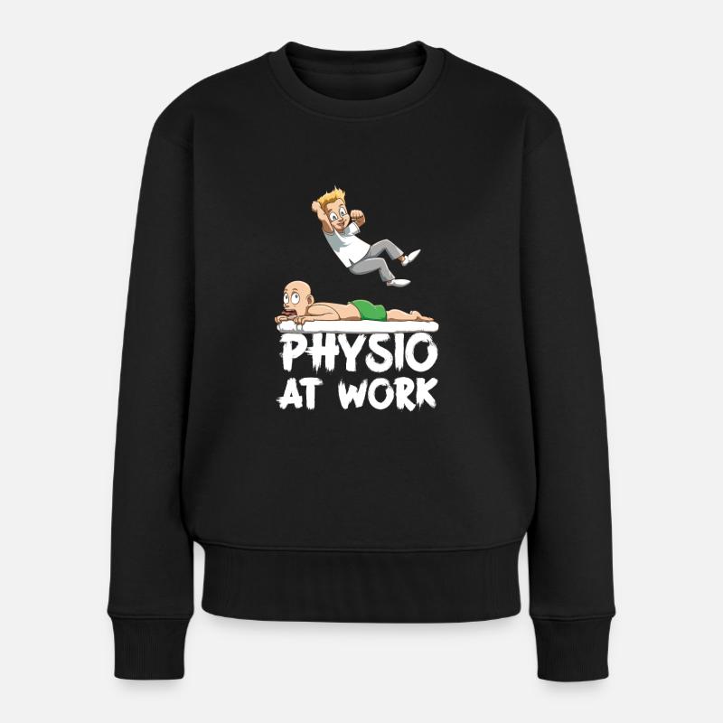 Wrestling Physiotherapeut Physio at Work - Frauen Premium Bio Pullover - Schwarz