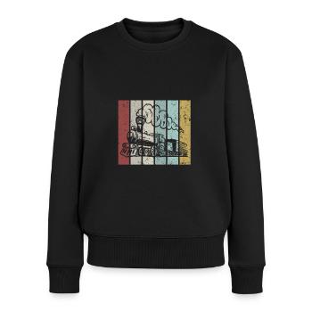 Railroad Vintage Retro Classic - Frauen Premium Bio Pullover - Schwarz - Vorne - Julia (174cm)