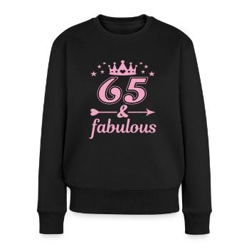 65 Years Gift 65 Birthday Birthday Fabulous - Women's Premium Organic Jumper - black - Front - Julia (174cm)