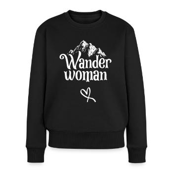 Wander woman - Pull Premium bio Femme - noir - Devant - Julia (174cm)