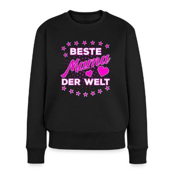 Für die beste Mama der Welt Muttertag Geschenk - Frauen Premium Bio Pullover - Schwarz - Vorne - Julia (174cm)
