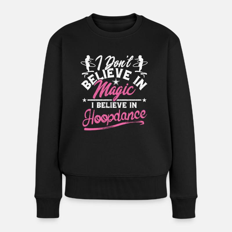Hulahoop Hoop Dance Hooping Huller Hula Hupp - Frauen Premium Bio Pullover - Schwarz