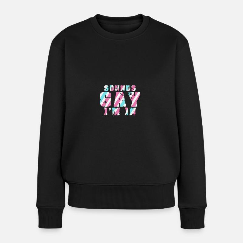 Il y a un nom de gay - Pull Premium bio Femme - noir