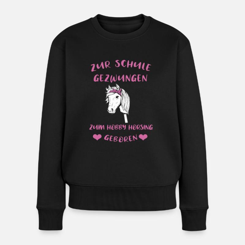 Hobby Horsing Hobby Horse Geschenkidee - Frauen Premium Bio Pullover - Schwarz