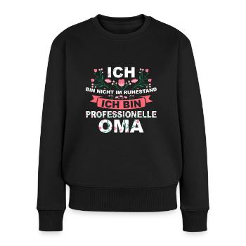 Beste Oma Mama Großmutter Geschenk Ruhestand - Frauen Premium Bio Pullover - Schwarz - Vorne - Julia (174cm)