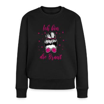Ich Bin Die Braut Geschenk - Frauen Premium Bio Pullover - Schwarz - Vorne - Julia (174cm)
