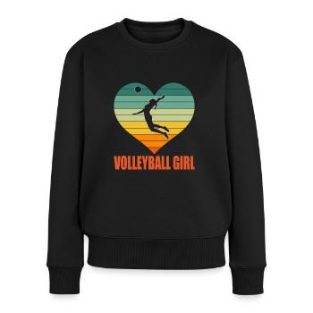 Volleyball Girl Volleyball Player Saying Gift - Women's Premium Organic Jumper - black - Front - Julia (174cm)