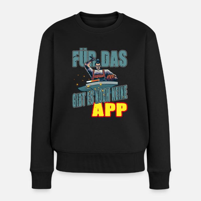 Für das gibt es noch keine App - Frauen Premium Bio Pullover - Schwarz