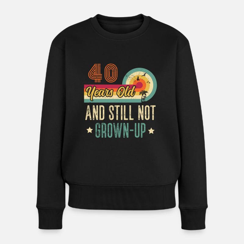 40. Geburtstag Geburtstagsgeschenk 40 Jahre - Frauen Premium Bio Pullover - Schwarz
