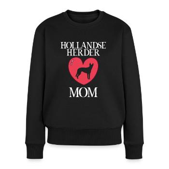Hollandse Herder Mom - Frauen Premium Bio Pullover - Schwarz - Vorne - Julia (174cm)