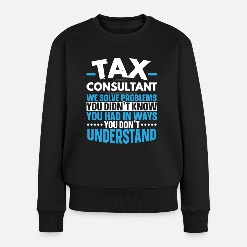 Steuerberater CPA Wirtschaftsprüfer Steuersaison W - Frauen Premium Bio Pullover - Schwarz
