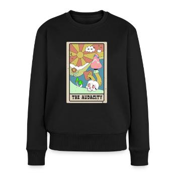 Die Kühnheit Tarotkarte Schamane Wahrsagerei - Frauen Premium Bio Pullover - Schwarz - Vorne - Julia (174cm)