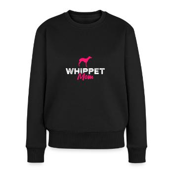 Whippet mom - Frauen Premium Bio Pullover - Schwarz - Vorne - Julia (174cm)