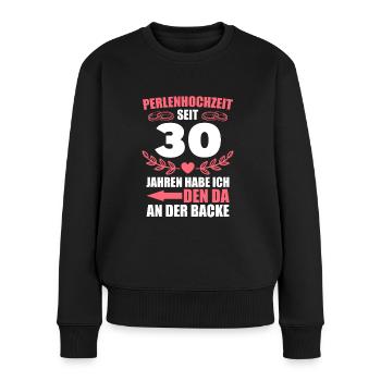 30. Hochzeitstag Frau Perlenhochzeit Geschenk - Frauen Premium Bio Pullover - Schwarz - Vorne - Julia (174cm)