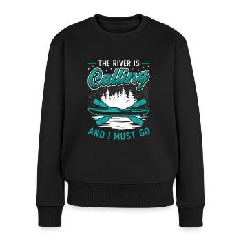 The River Is Calling And I Must Go Kayak Sport - Women's Premium Organic Jumper - black - Front - Julia (174cm)
