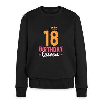 18 Geburtstag Mädchen Geschenkidee - Frauen Premium Bio Pullover - Schwarz - Vorne - Julia (174cm)