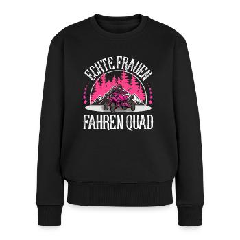Quad ATV Offroad Quadfahrer - Frauen Premium Bio Pullover - Schwarz - Vorne - Julia (174cm)